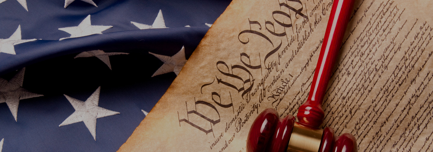 U.S. Constitution, Flag and Gavel