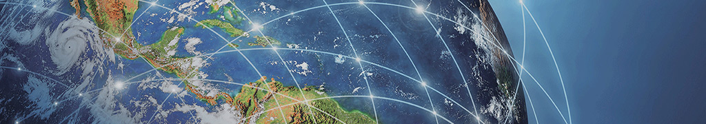 Graphic of a connected globe